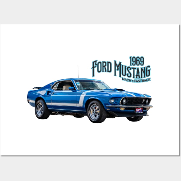 Customized 1969 Ford Mustang Mach 1 Fastback Wall Art by Gestalt Imagery